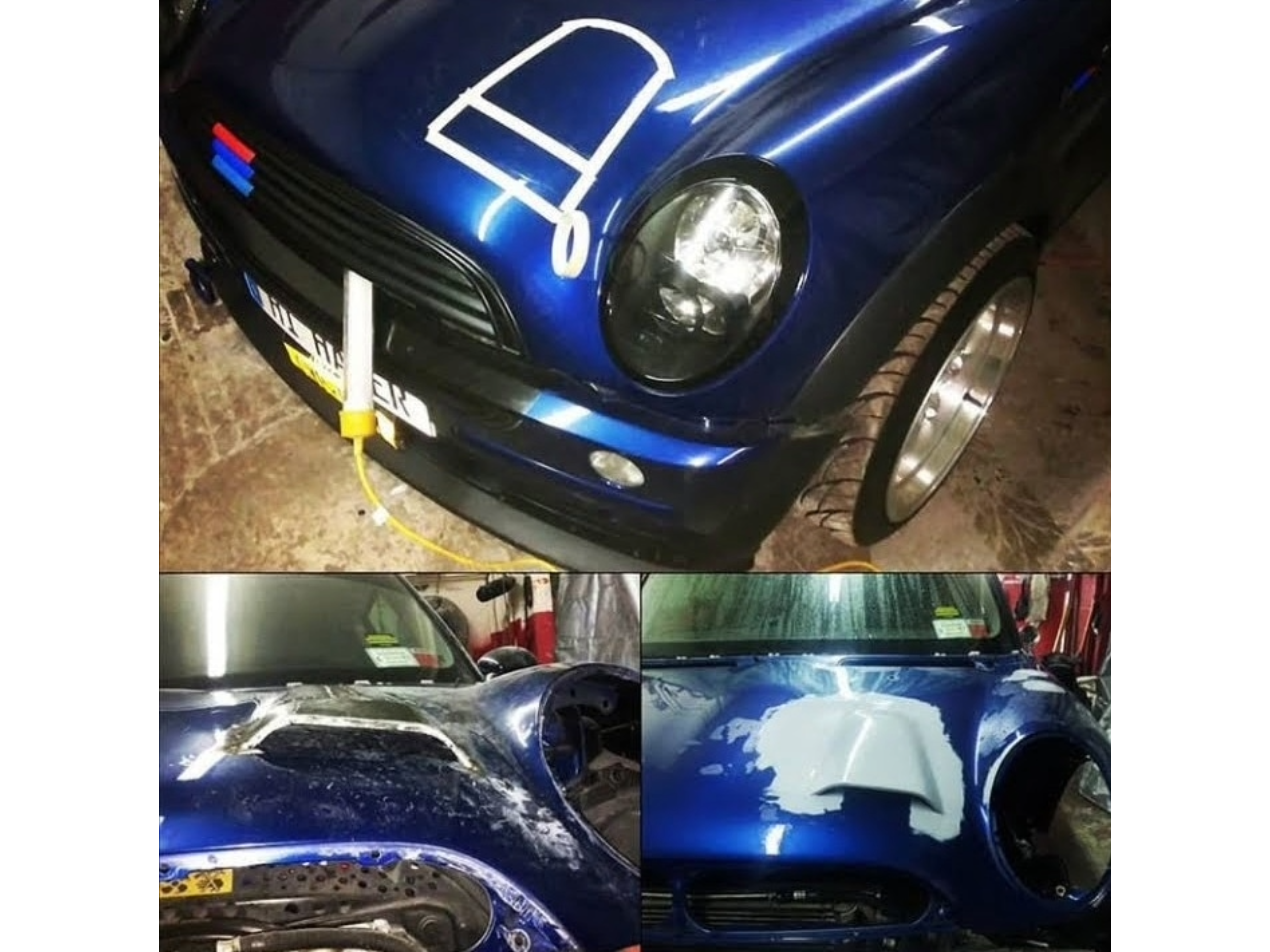Blue Mini Custome Hood Scoop